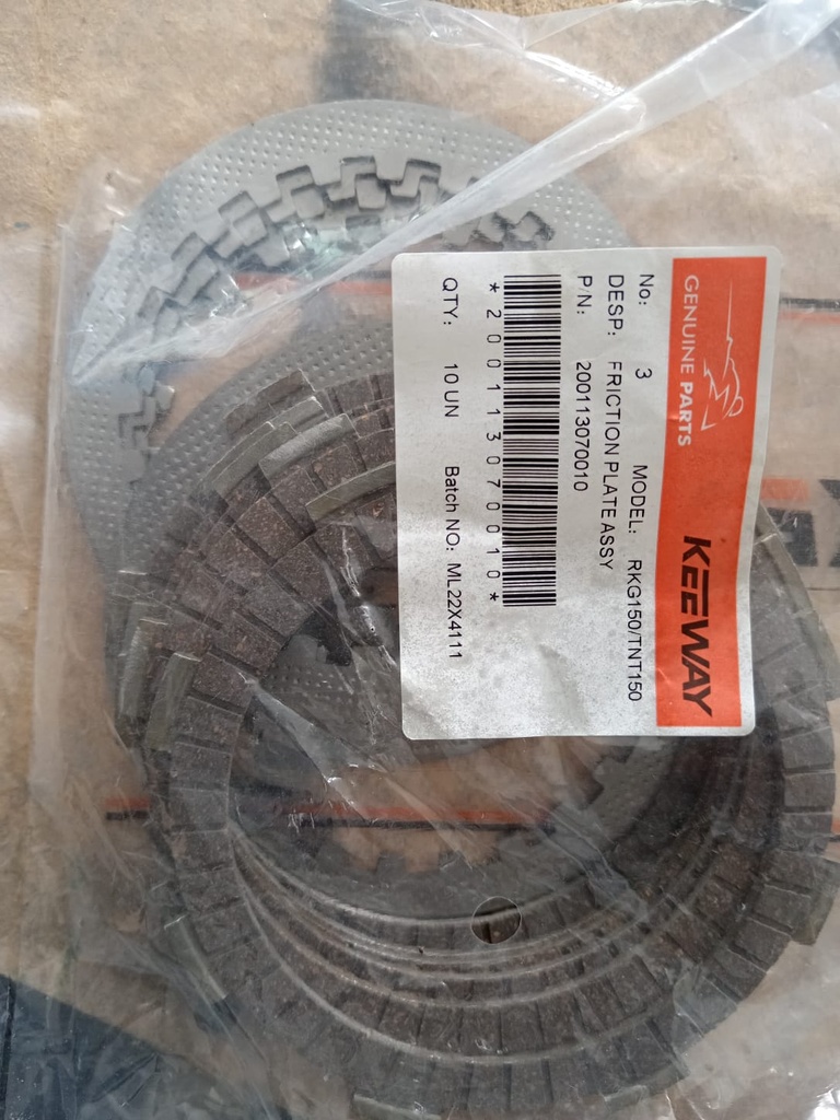 Kit de discos clutch TNT125, TNT135/TNT150