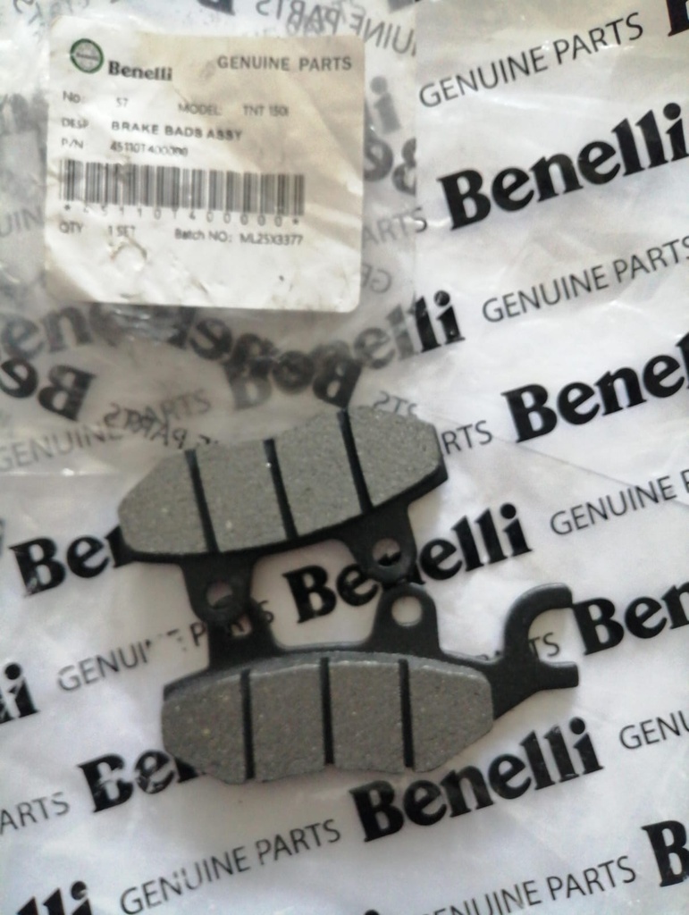 Pastillas de freno traseras Benelli TNT150 / 180S