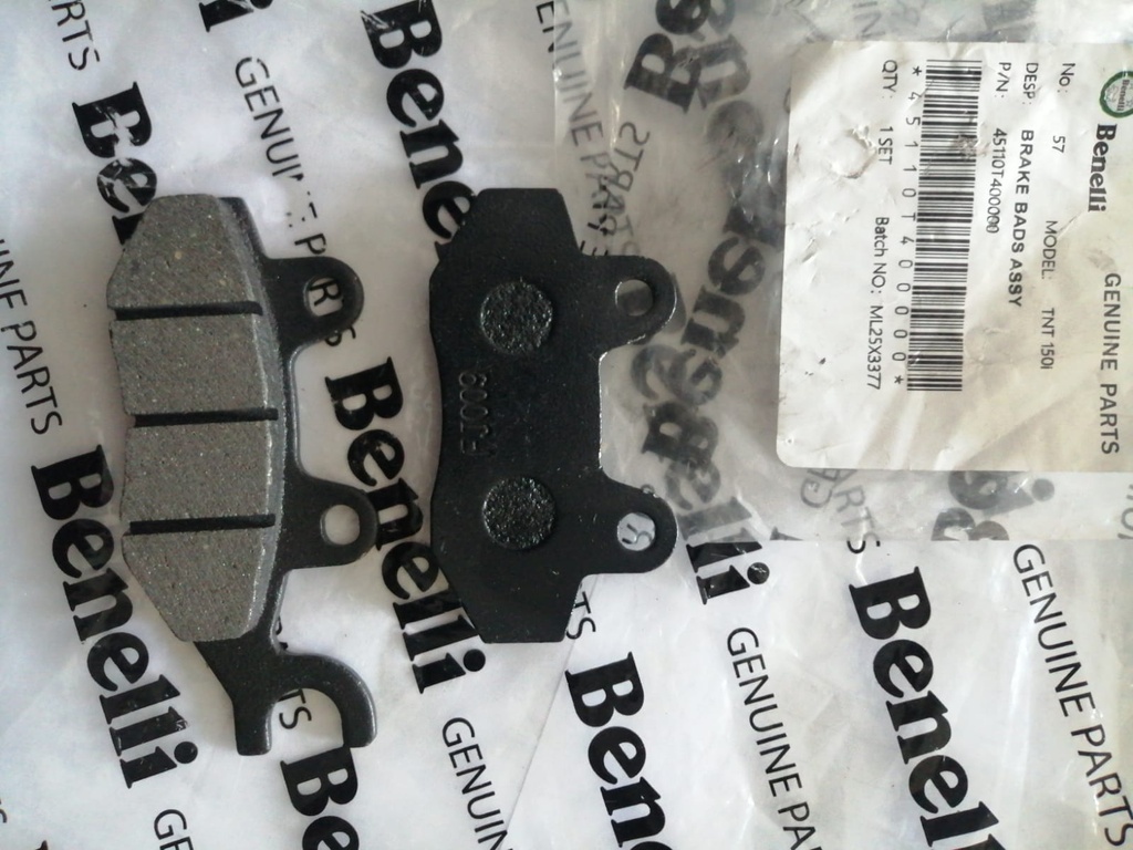 Pastillas de freno traseras Benelli TNT150 / 180S