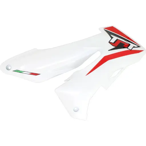 Covertor delantero izquierdo blanco con calcomanías Benelli TNT150